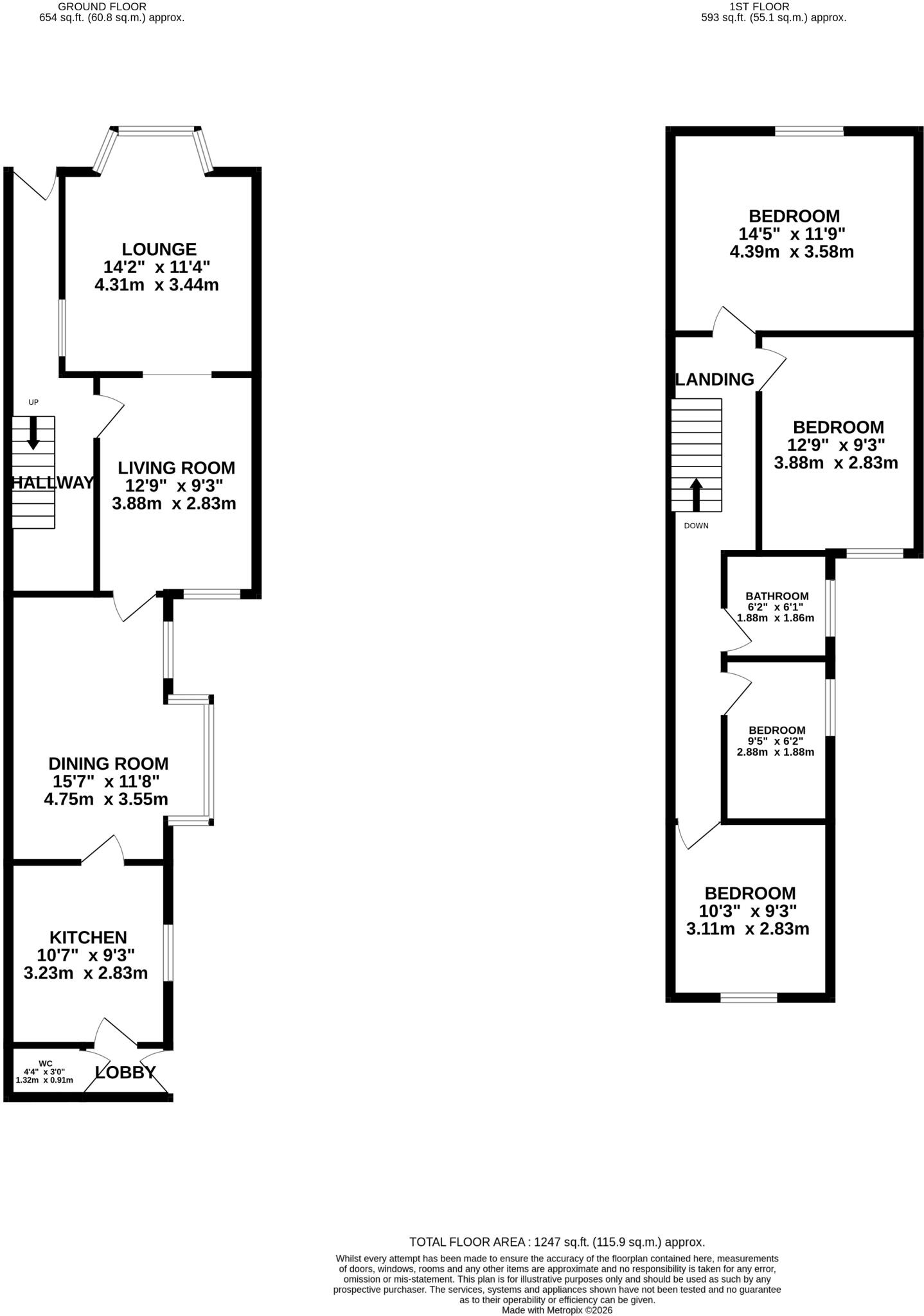 Brereton Avenue, Cleethorpes, North East Lincolnshire floorplan