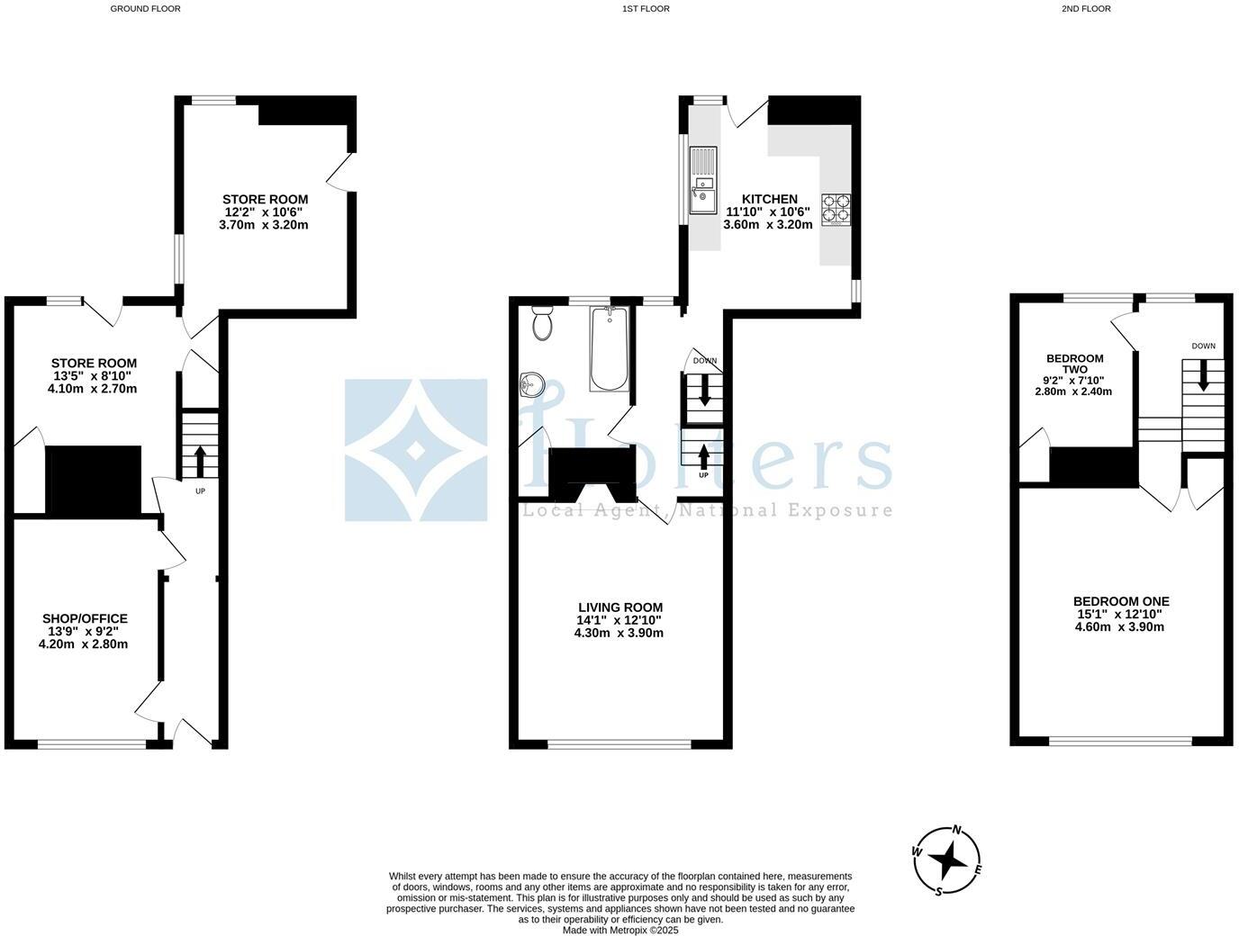 6, The Square, Clun, Craven Arms floorplan
