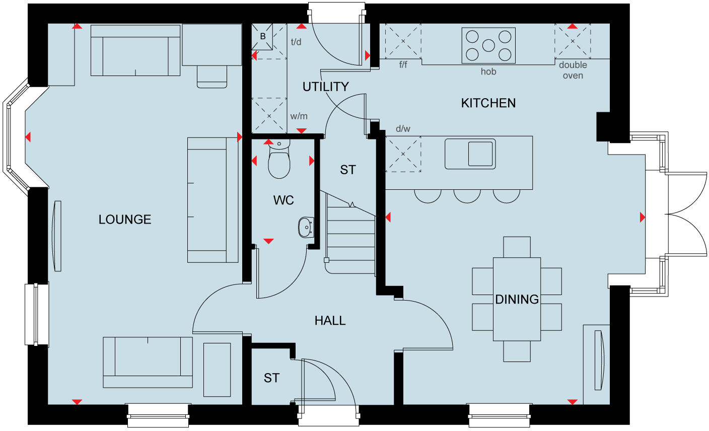 Eastbourne Road, Uckfield, East Sussex, TN22 5U floorplan