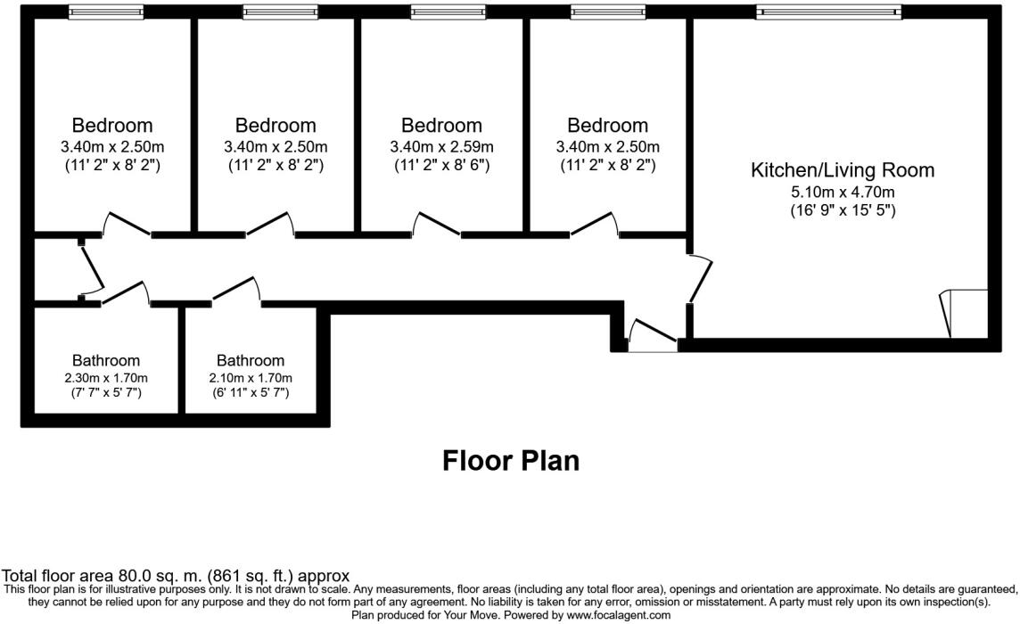 Carlton Place, Southampton, Hampshire, SO15 floorplan