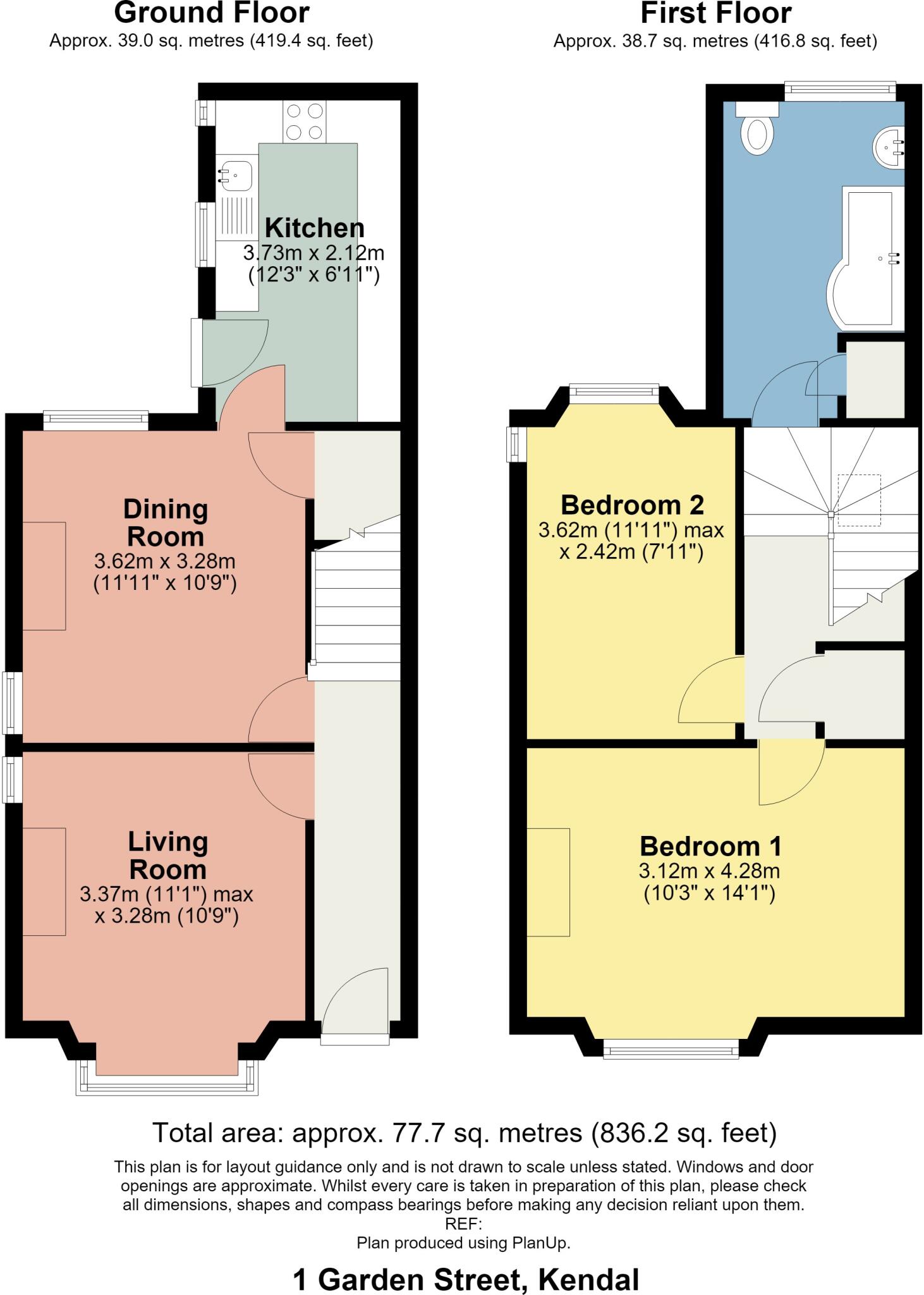 1 Garden Street, Kendal, LA9 7EB floorplan