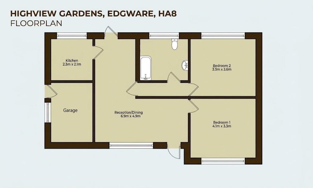 Highview Gardens, Edgware, HA8 floorplan