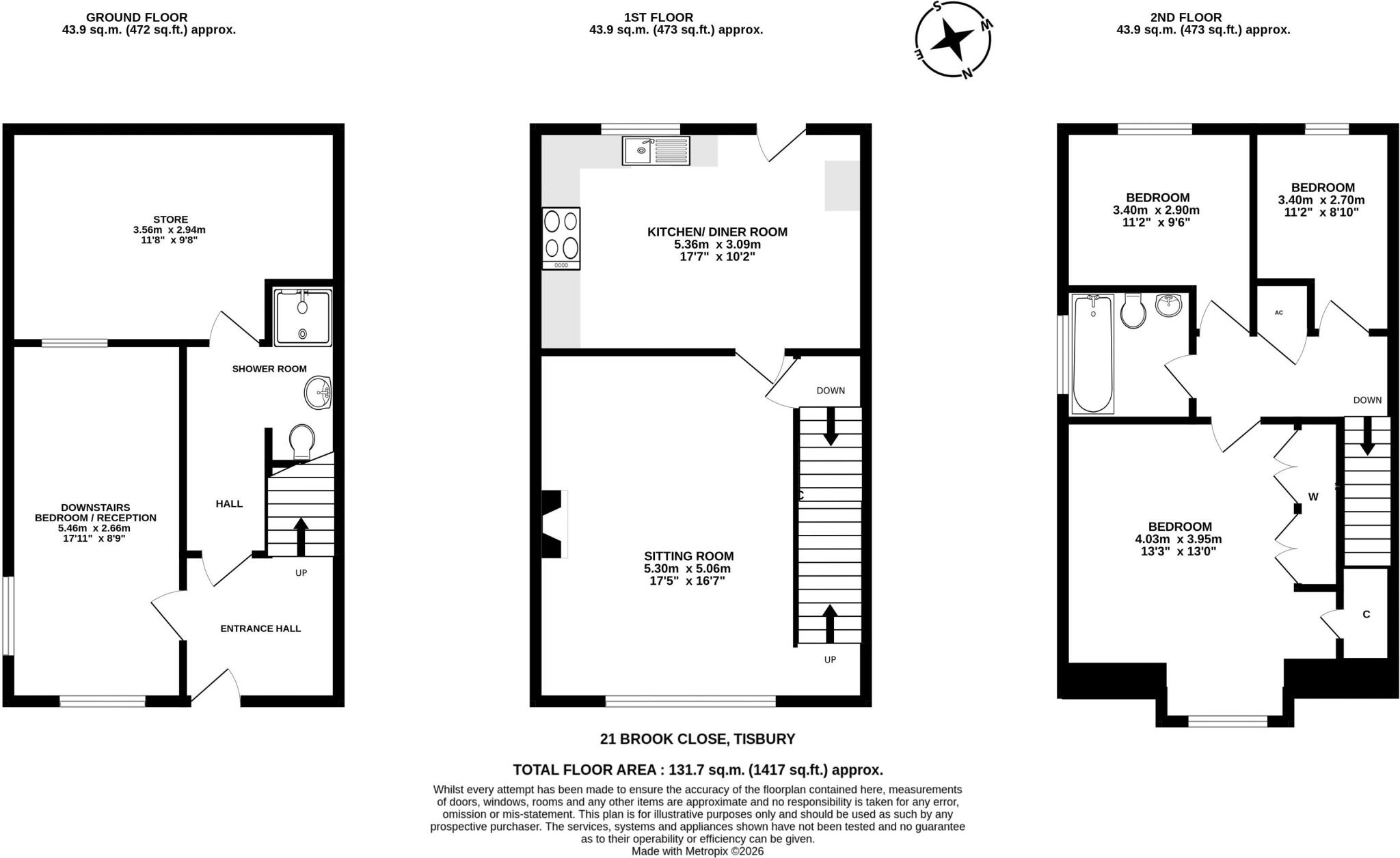 Brook Close, Tisbury floorplan