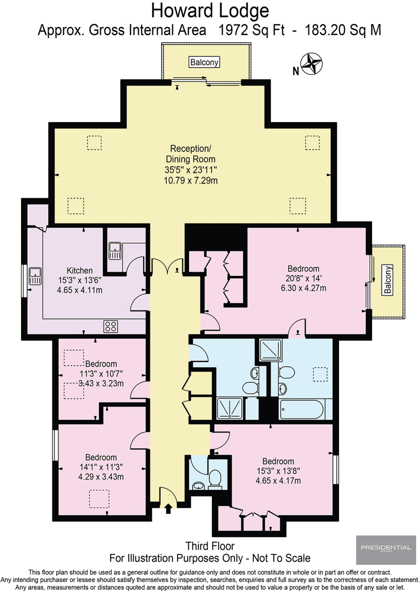Howard Lodge, Boleyn Court, IG9 floorplan