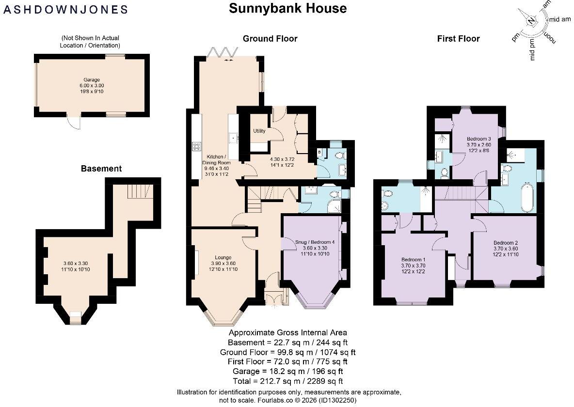 Sunnybank House, Prince's Road, Windermere, LA23 2DD floorplan