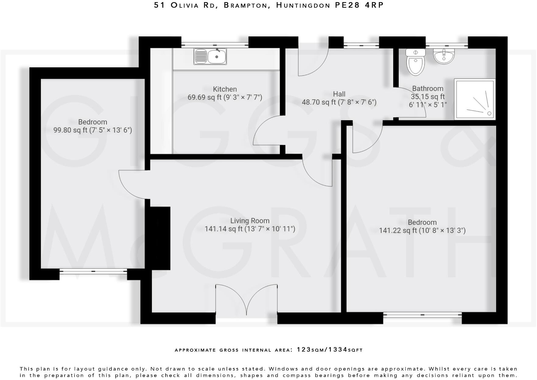 Olivia Road, Brampton, Huntingdon, Cambridgeshire, PE28 4RP floorplan