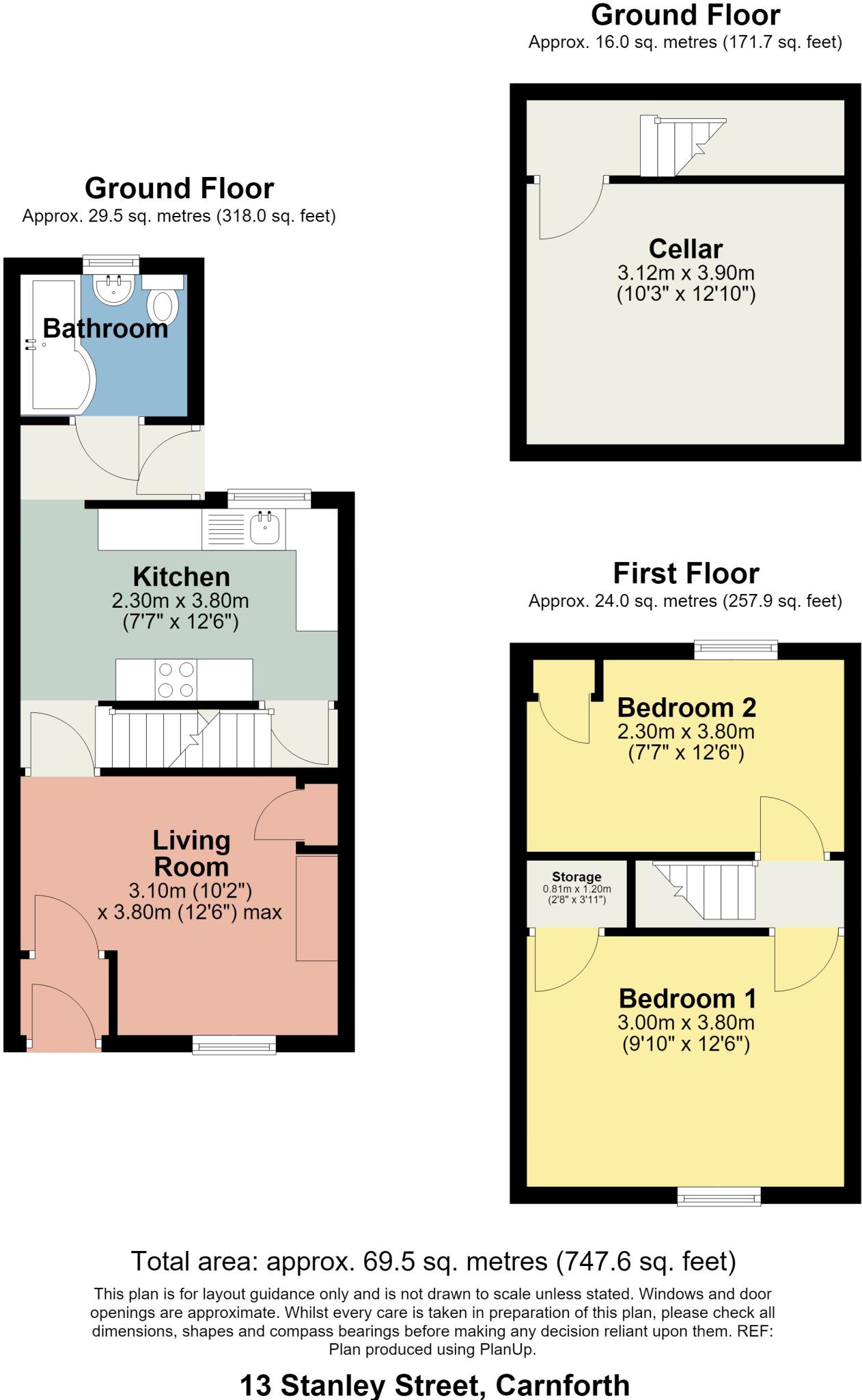 13 Stanley Street, Carnforth, Lancashire floorplan