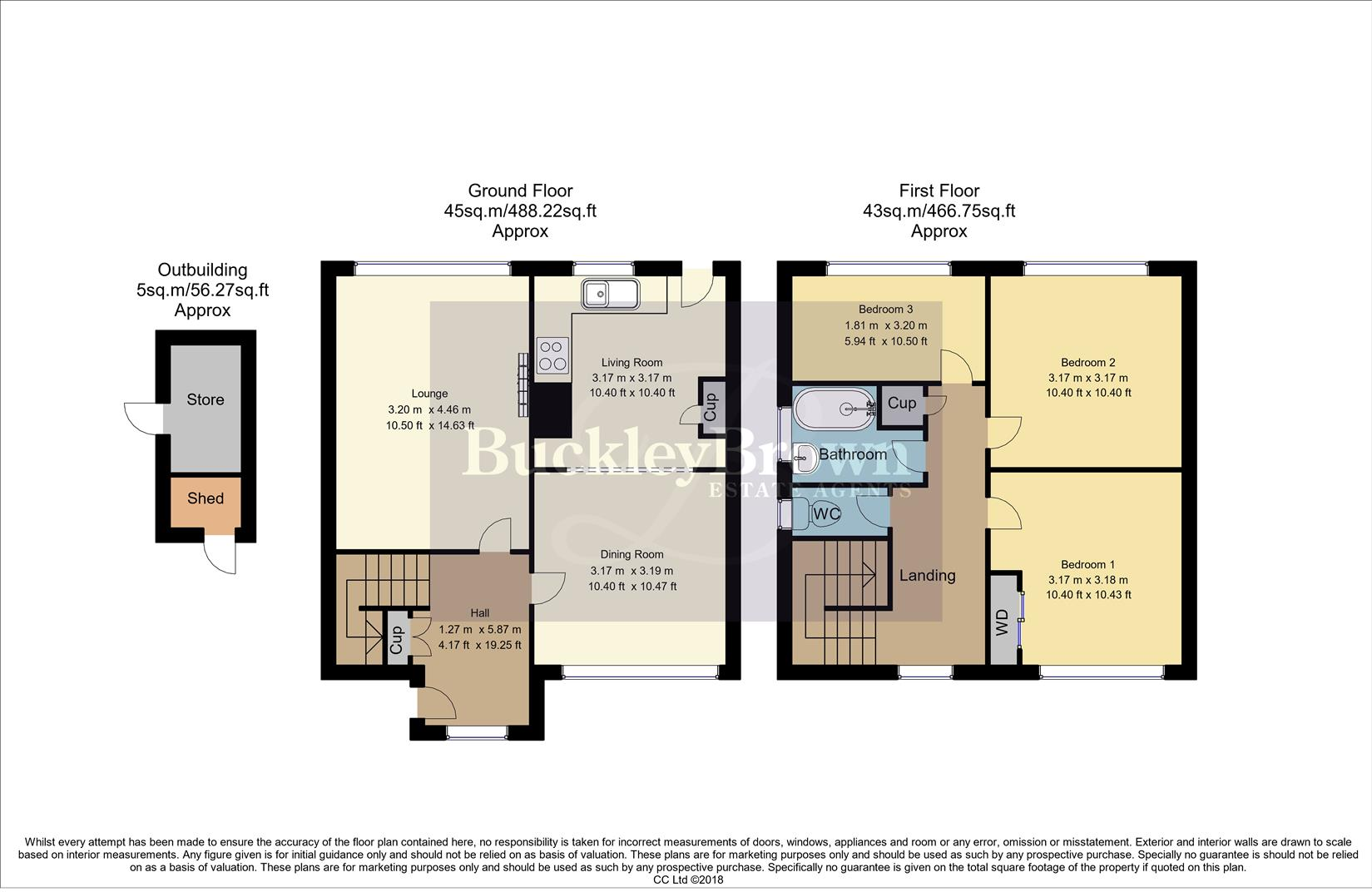 North Crescent, Clipstone floorplan