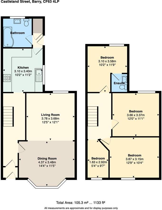 Castleland Street, Barry floorplan