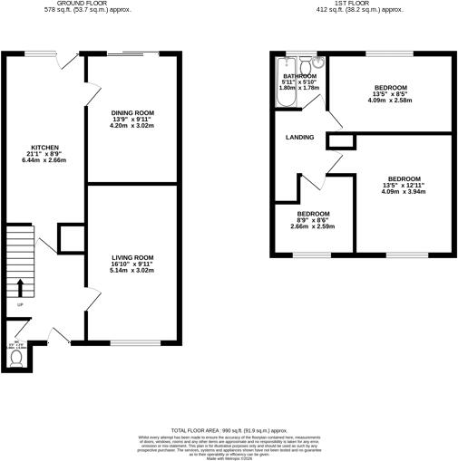 New Greens Avenue, St. Albans, Hertfordshire, AL3 floorplan