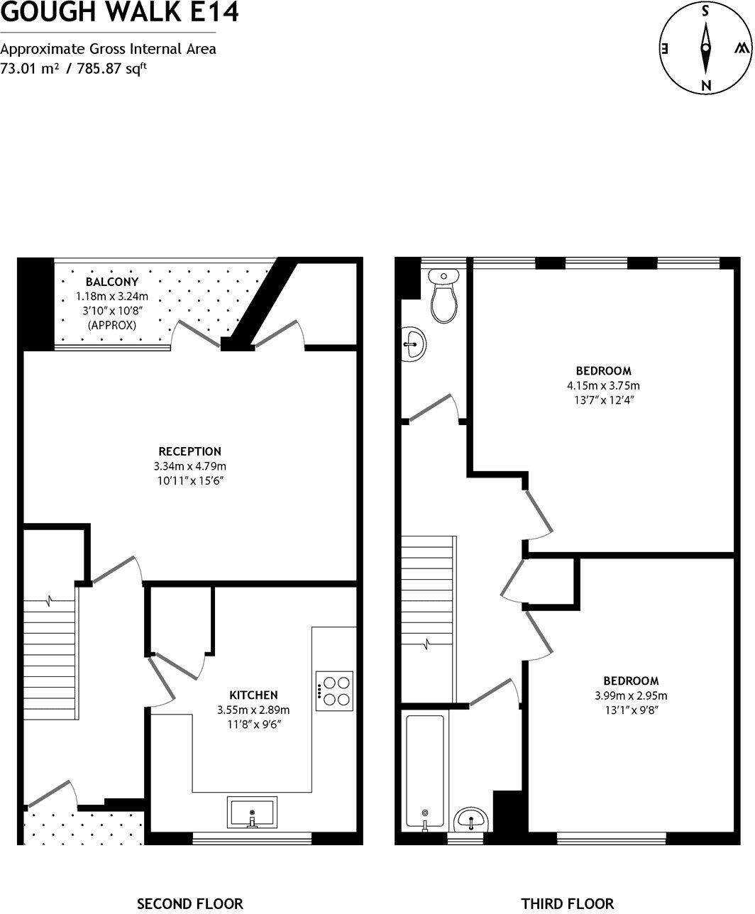 Gough Walk, Poplar, London, E14 floorplan