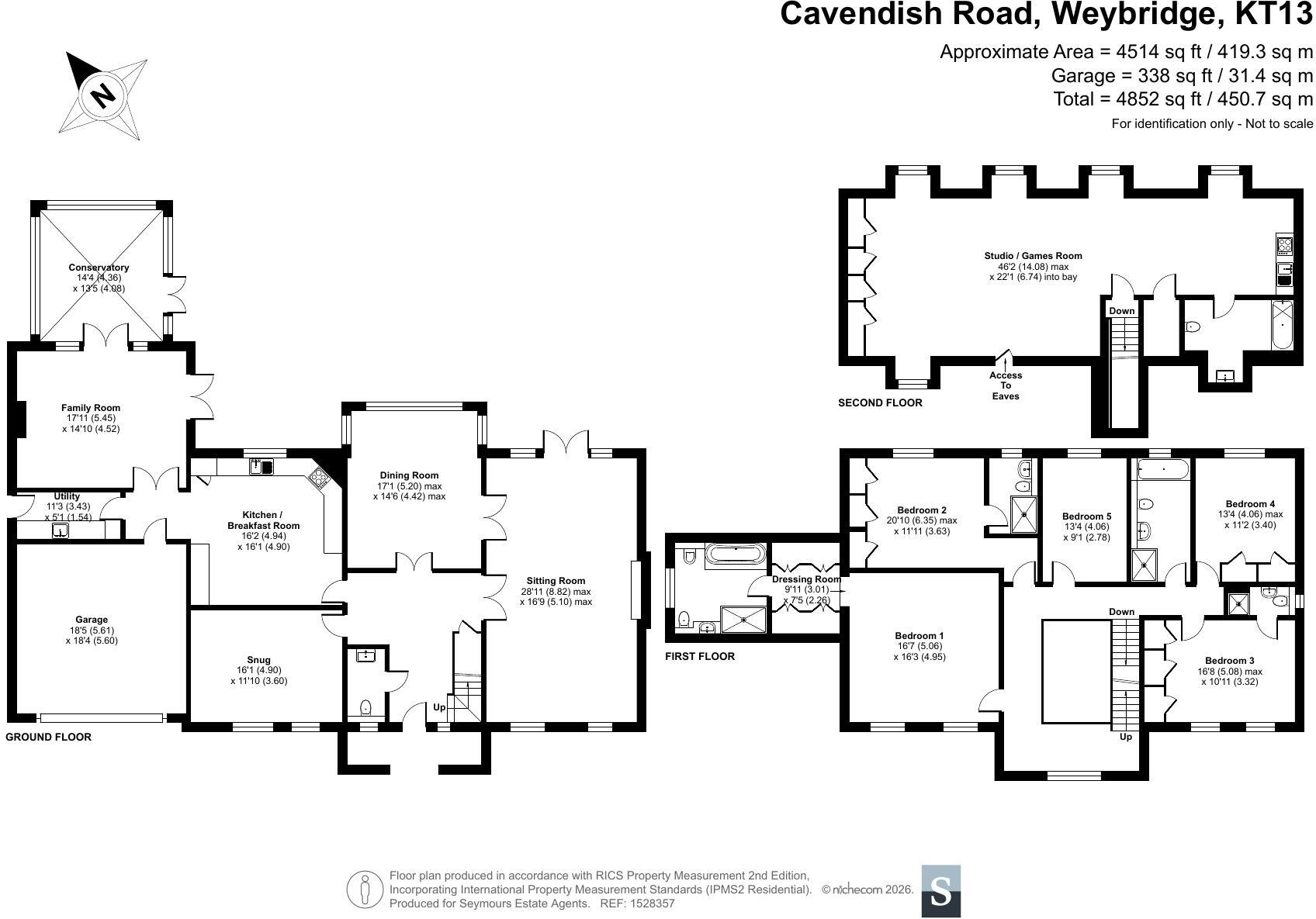 St George's Hill, Weybridge, Surrey, KT13 floorplan