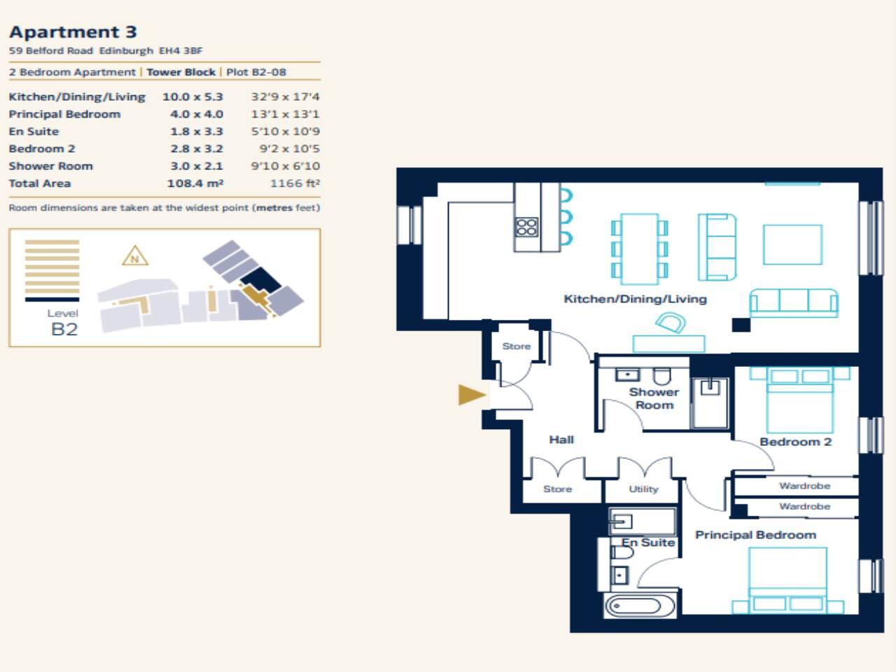 59 Belford Road, Edinburgh,  floorplan