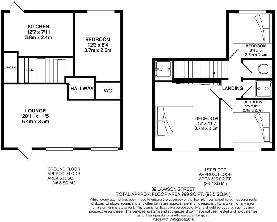 38 Lawson Street, Nottingham, NG7 4AW floorplan