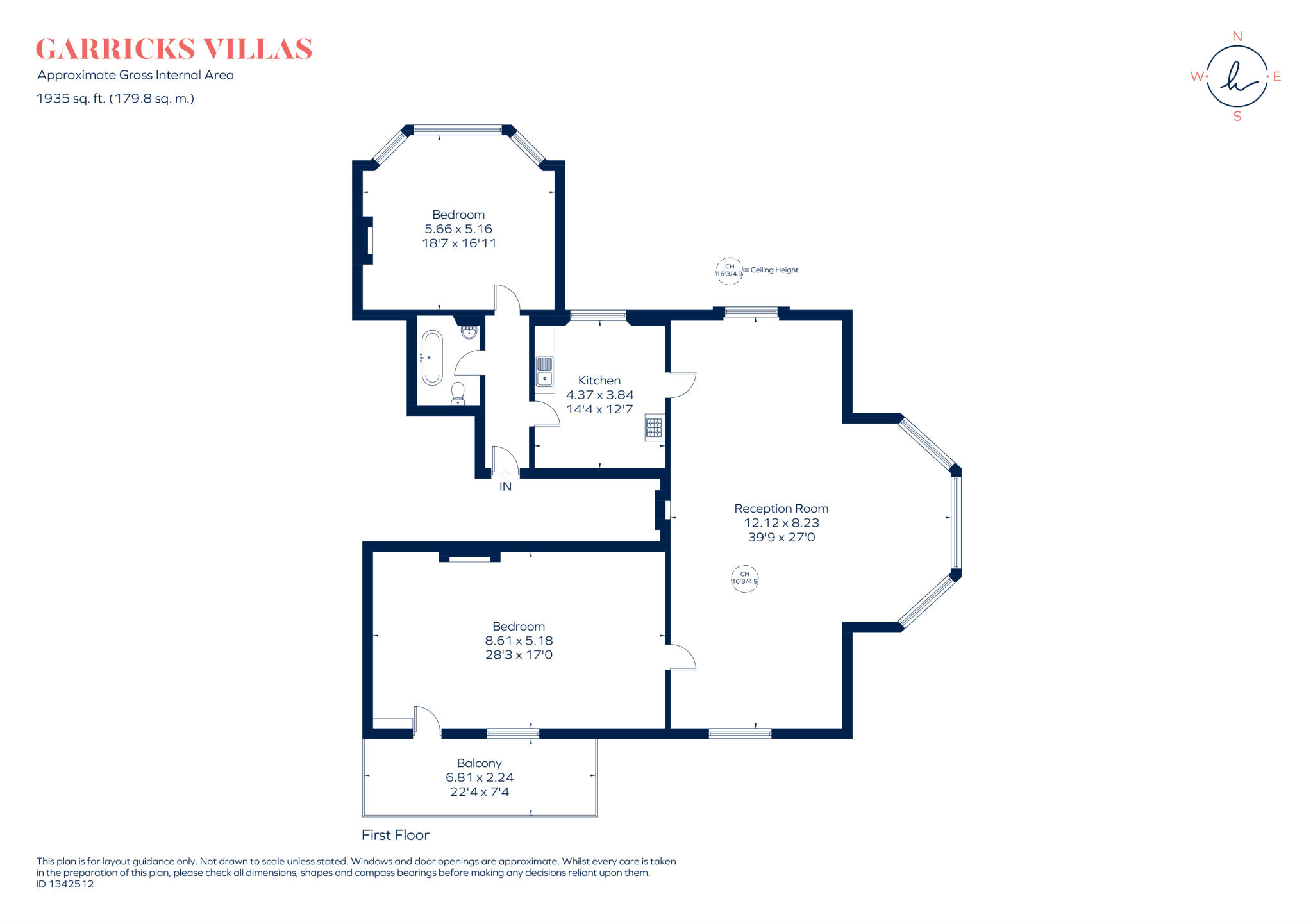 Hampton Court Road, Hampton, TW12 floorplan