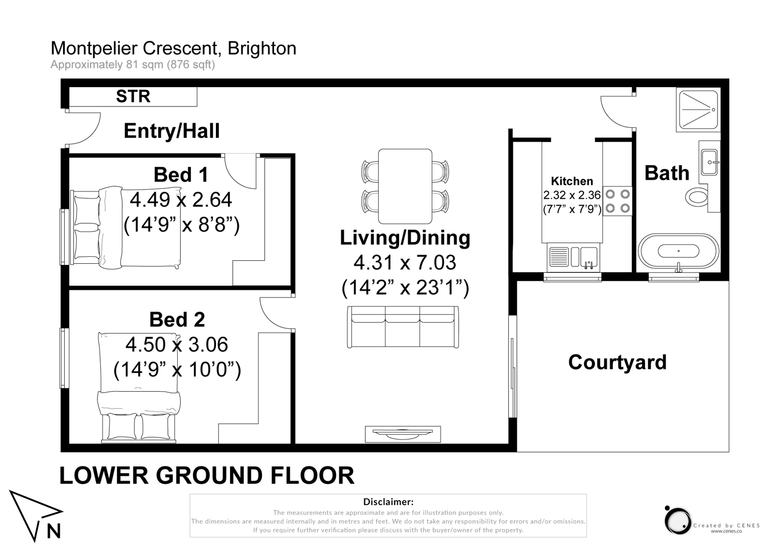 Montpelier Crescent, Brighton floorplan