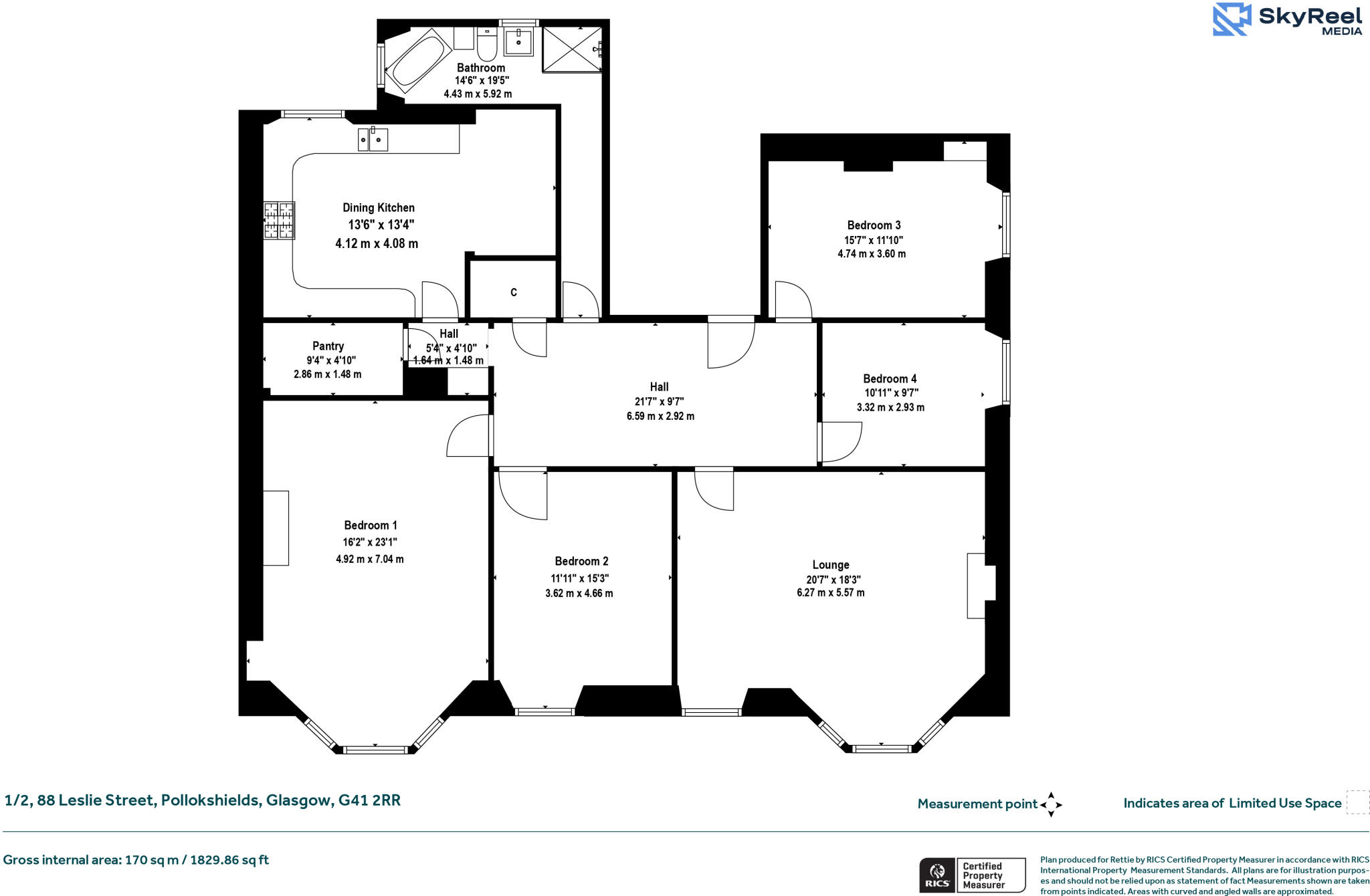 Leslie Street, Pollokshields, Glasgow floorplan