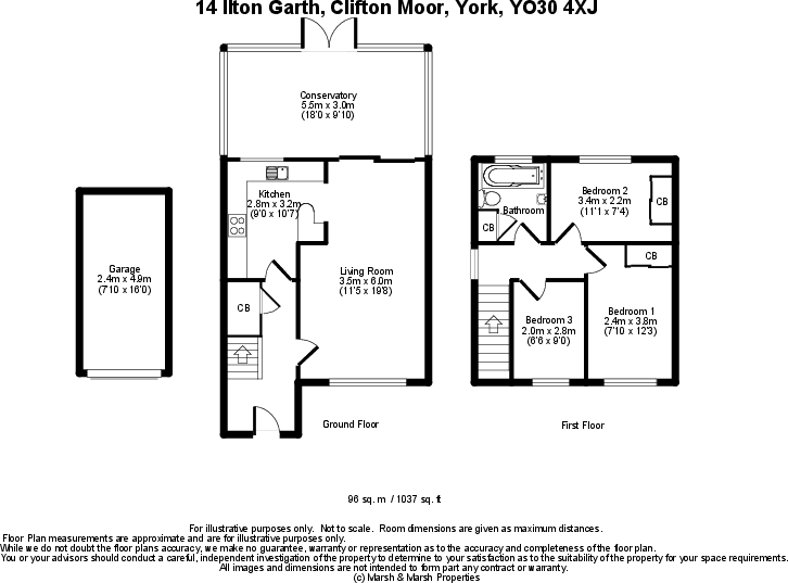 14 Ilton Garth, Clifton Moor, York, YO30 4XJ floorplan