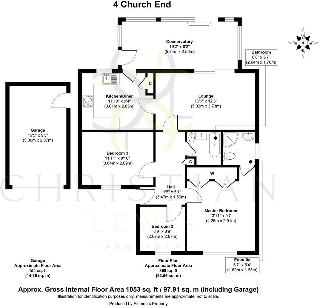 Church End, Badsey, Evesham floorplan