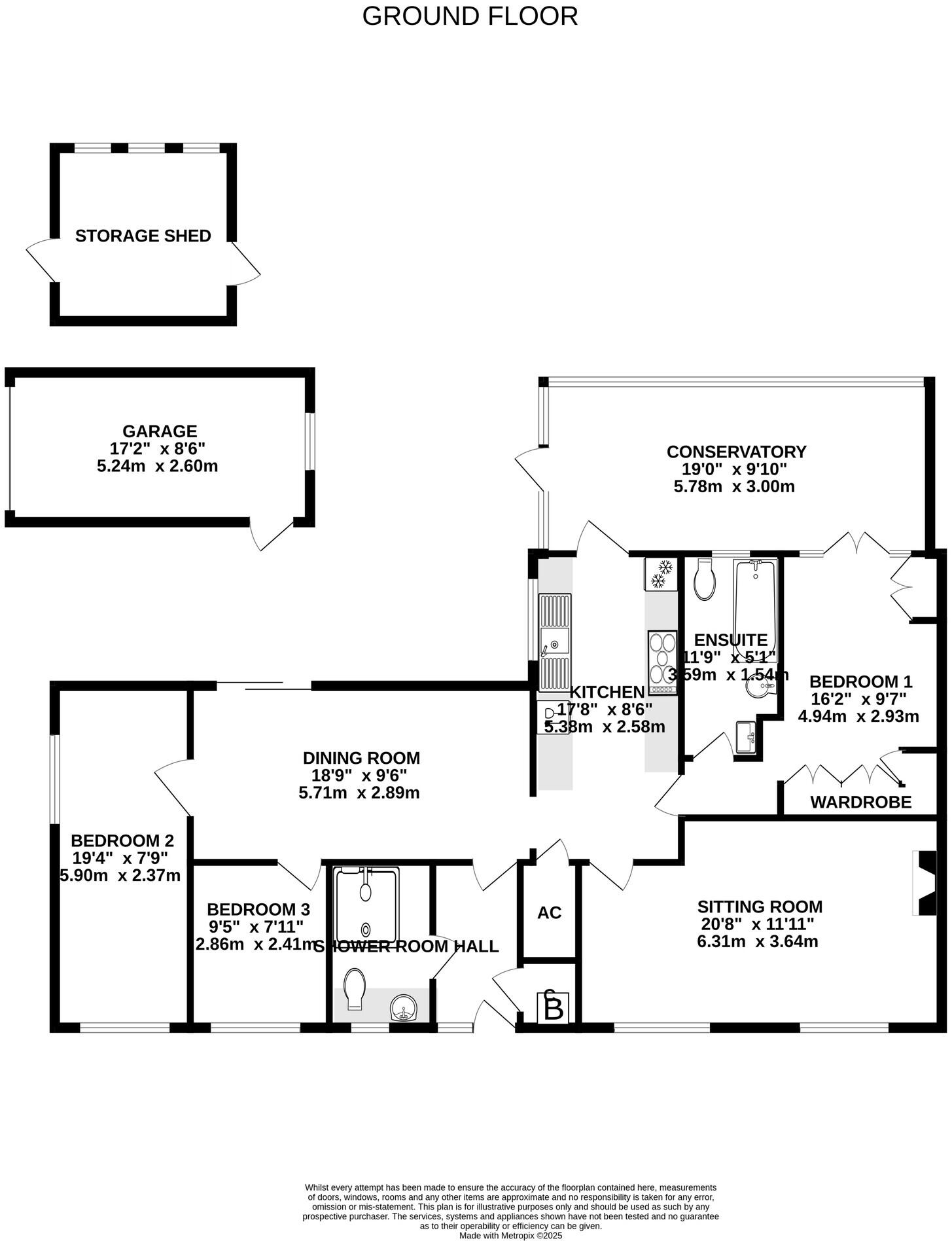 Holman Close, Glastonbury, Somerset floorplan