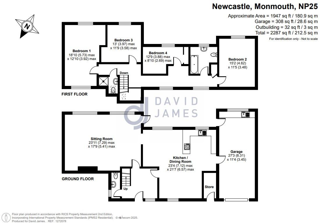 Newcastle, Monmouth, Monmouthshire, NP25 floorplan