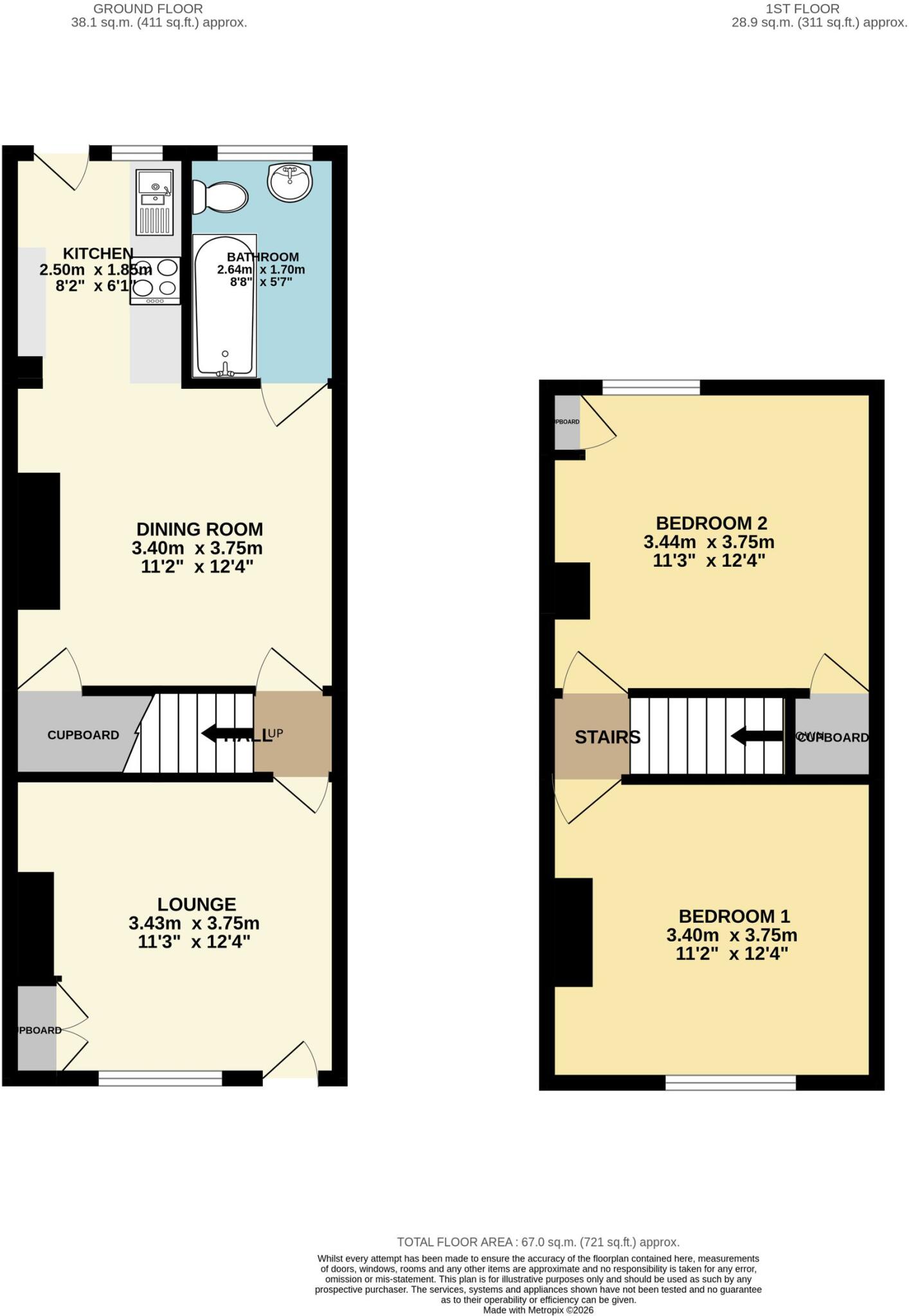 New Street, North Wingfield, S42 floorplan