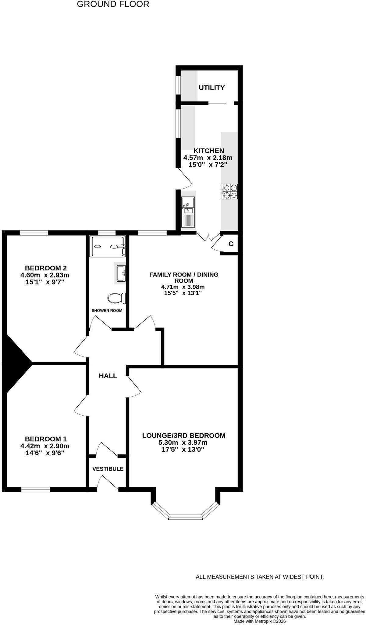20 Woodfield Road, Ayr, KA8 8LZ floorplan