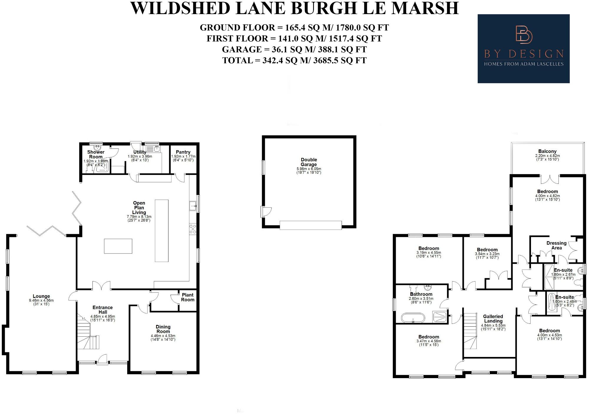 Wildshed Lane, Burgh le Marsh, Lincolnshire, PE24 5BW floorplan