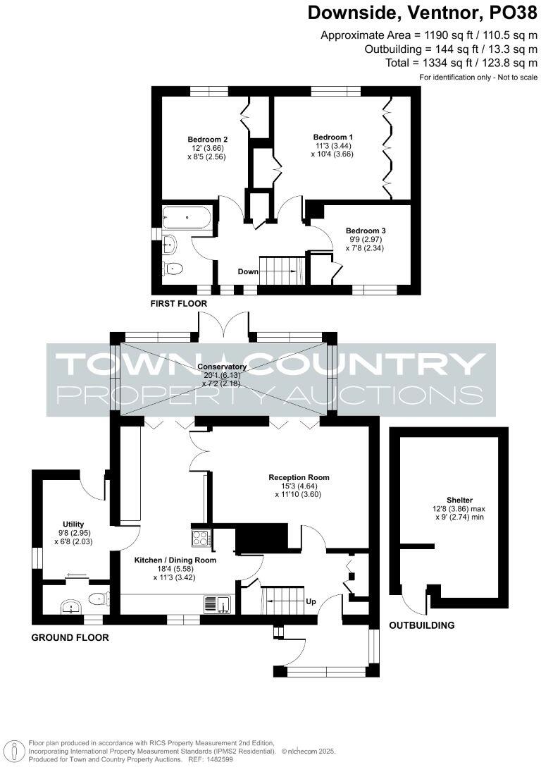 5 Downside, Ventnor, Isle Of Wight, PO38 1AL floorplan