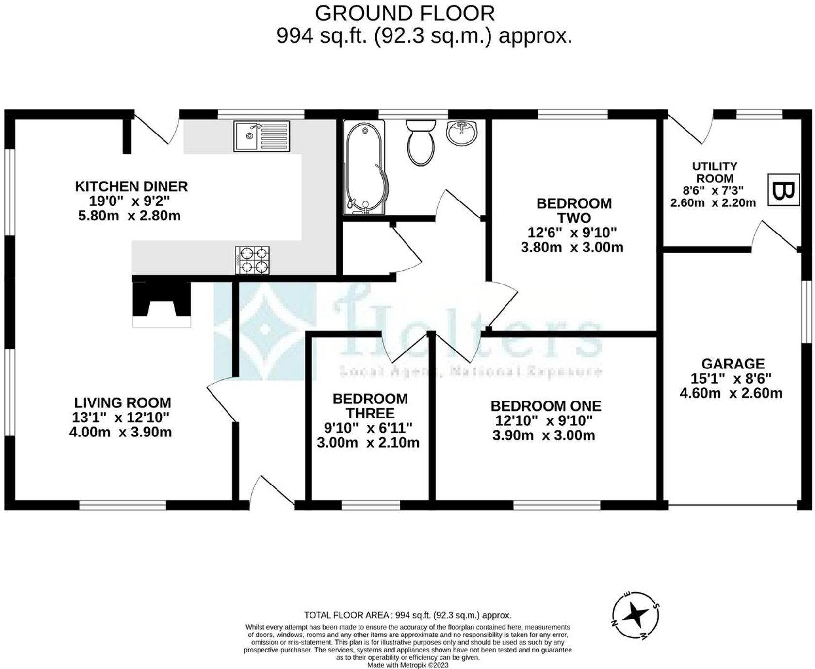 Warden Close, Presteigne, LD8 floorplan