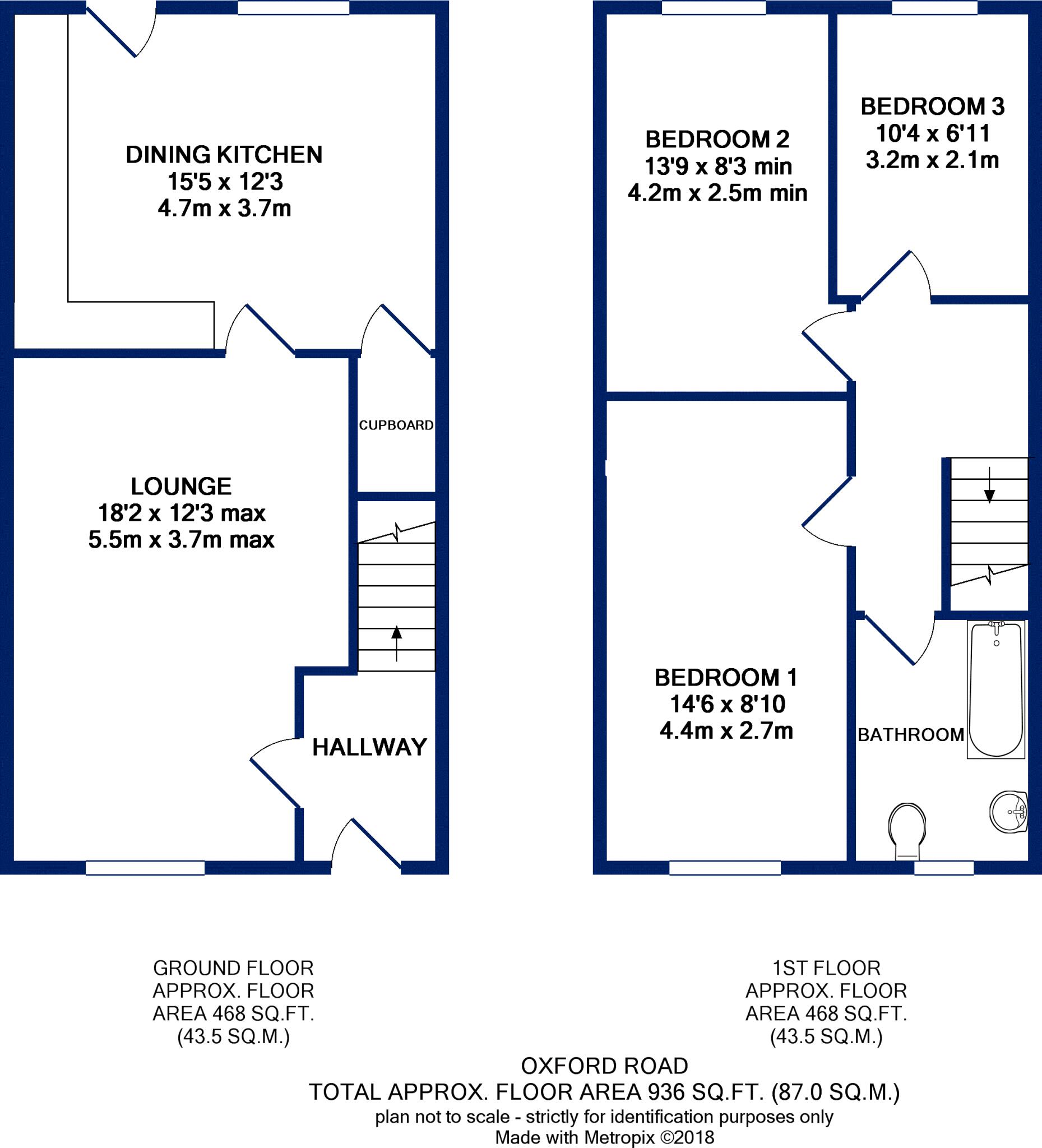Oxford Road, Gomersal, Cleckheaton, West Yorkshire floorplan