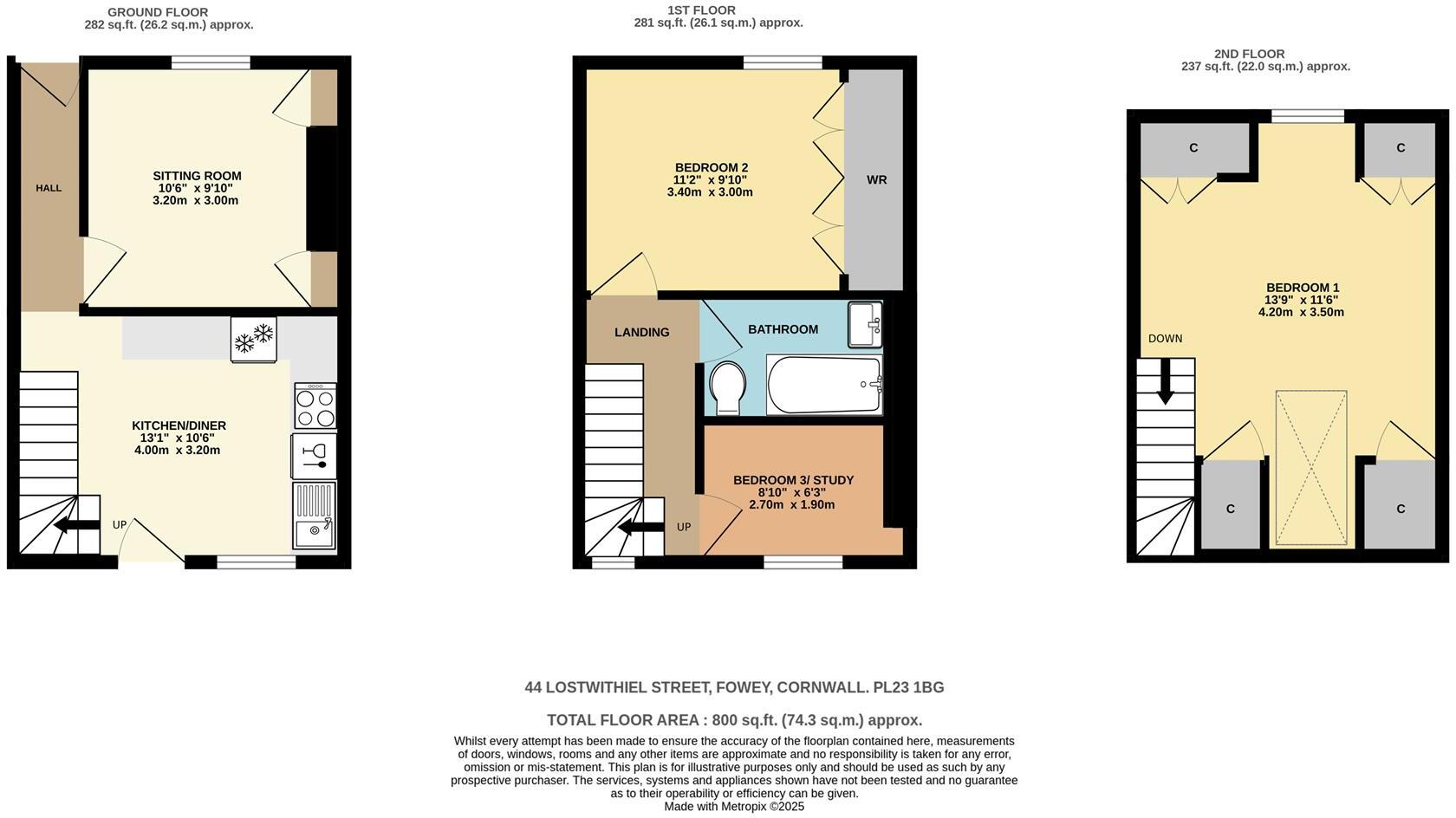 44 Lostwithiel Street, Fowey floorplan