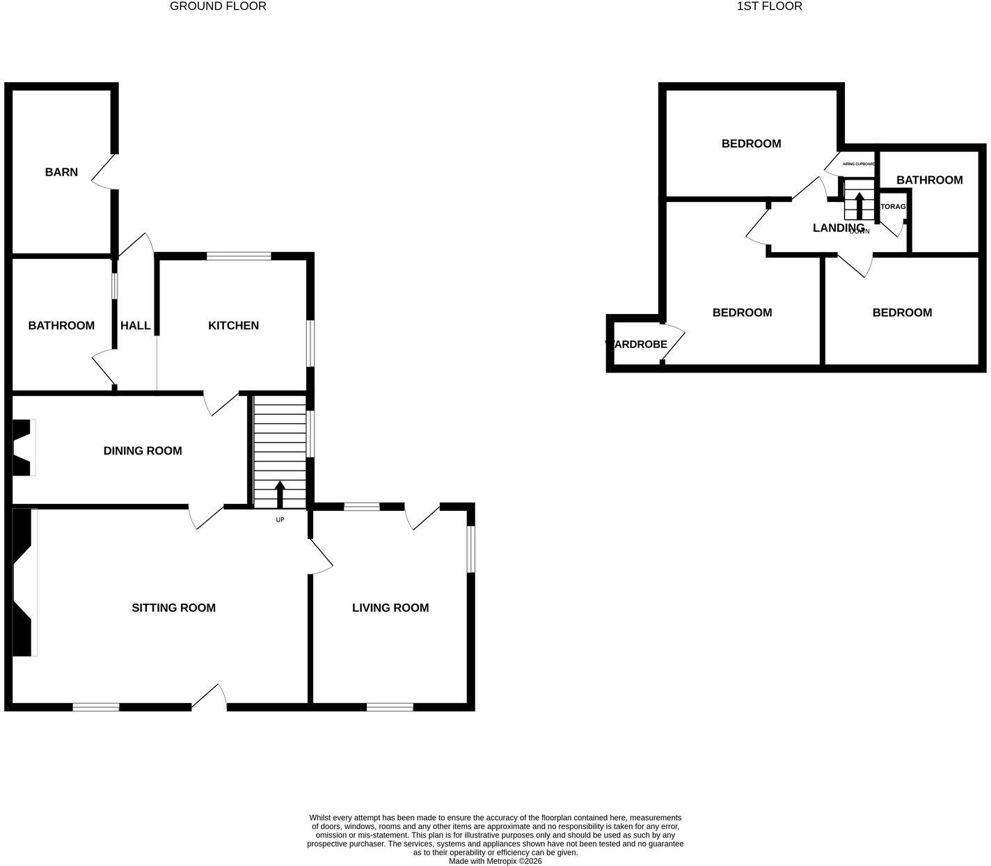 2 Rose Cottage, Sitting on 0.25 acre, Spooner Row, Wymondham, Norfolk floorplan