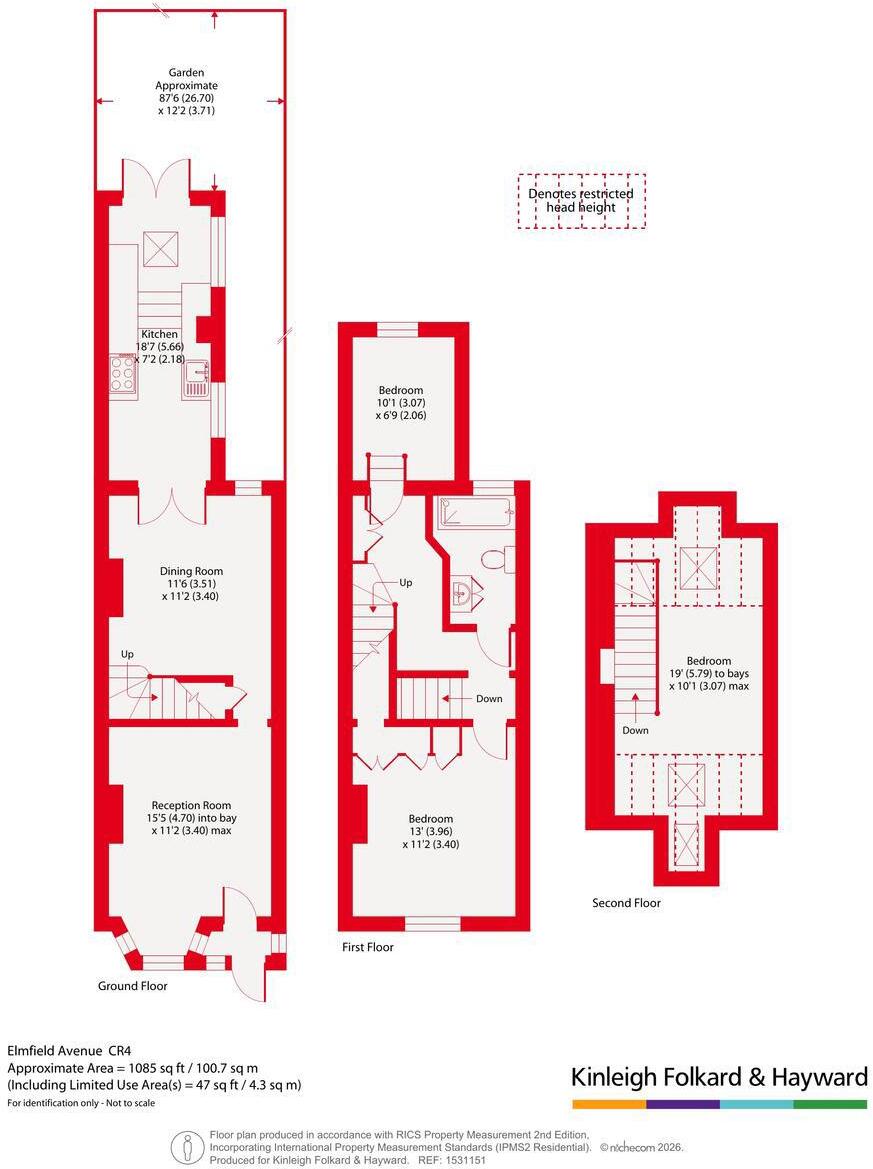 Elmfield Avenue, Mitcham, CR4 floorplan