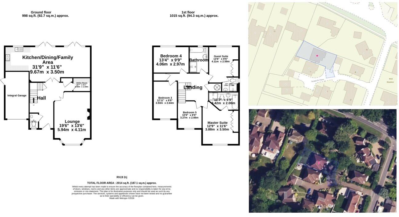 Rowplatt Close, Felbridge, Surrey, RH19 floorplan