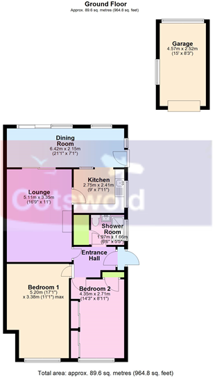 26, Nottingham Road, Bishops Cleeve, Cheltenham, GL52 floorplan