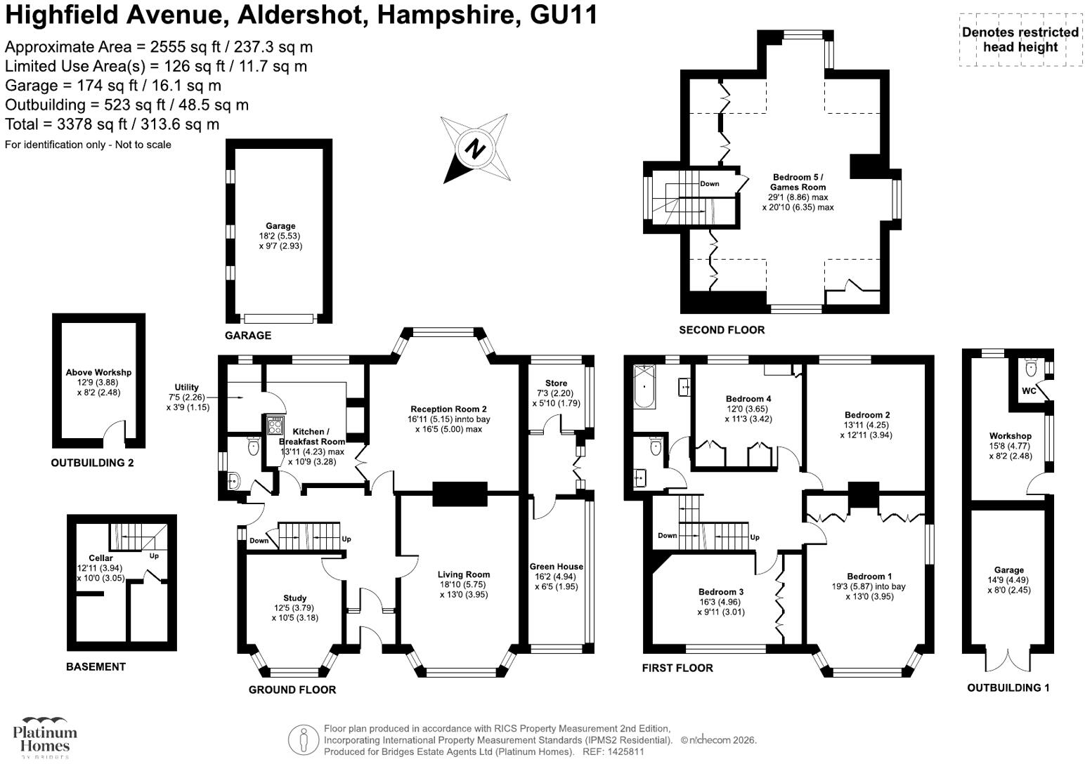 Highfield Avenue, Aldershot, Hampshire, GU11 floorplan