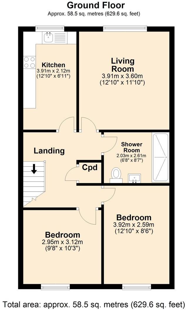 Sherwood Parade Kirklington Road, Rainworth, NG21 0JP floorplan