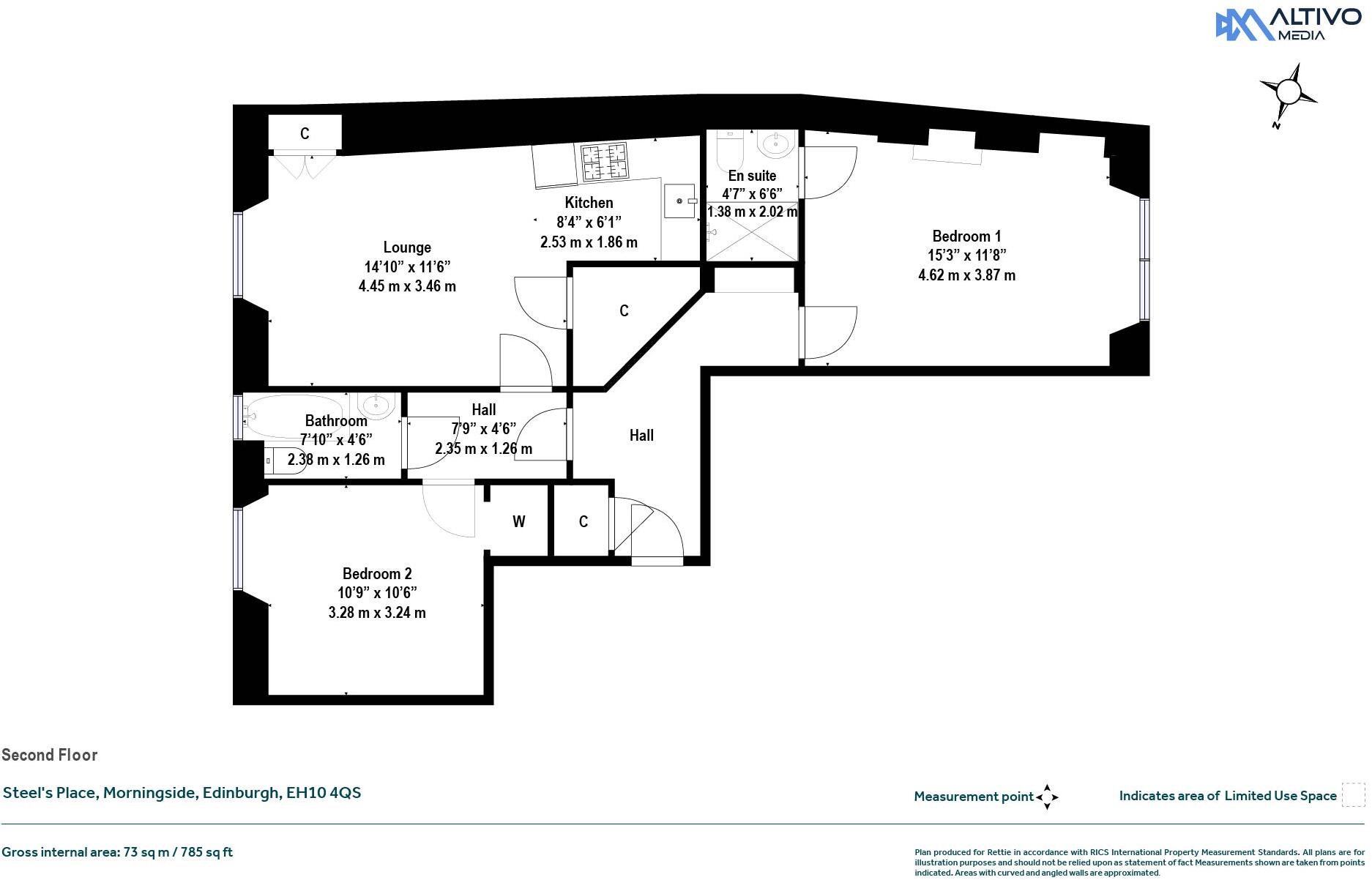 Steel's Place, Morningside, Edinburgh floorplan