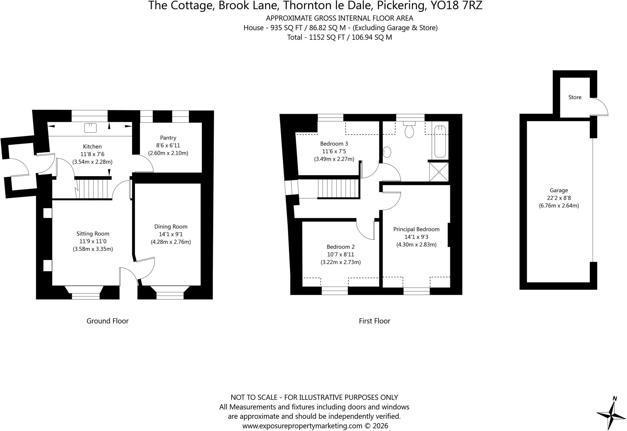 Brook Lane, Thornton-le-Dale, Pickering, North Yorkshire, YO18 floorplan