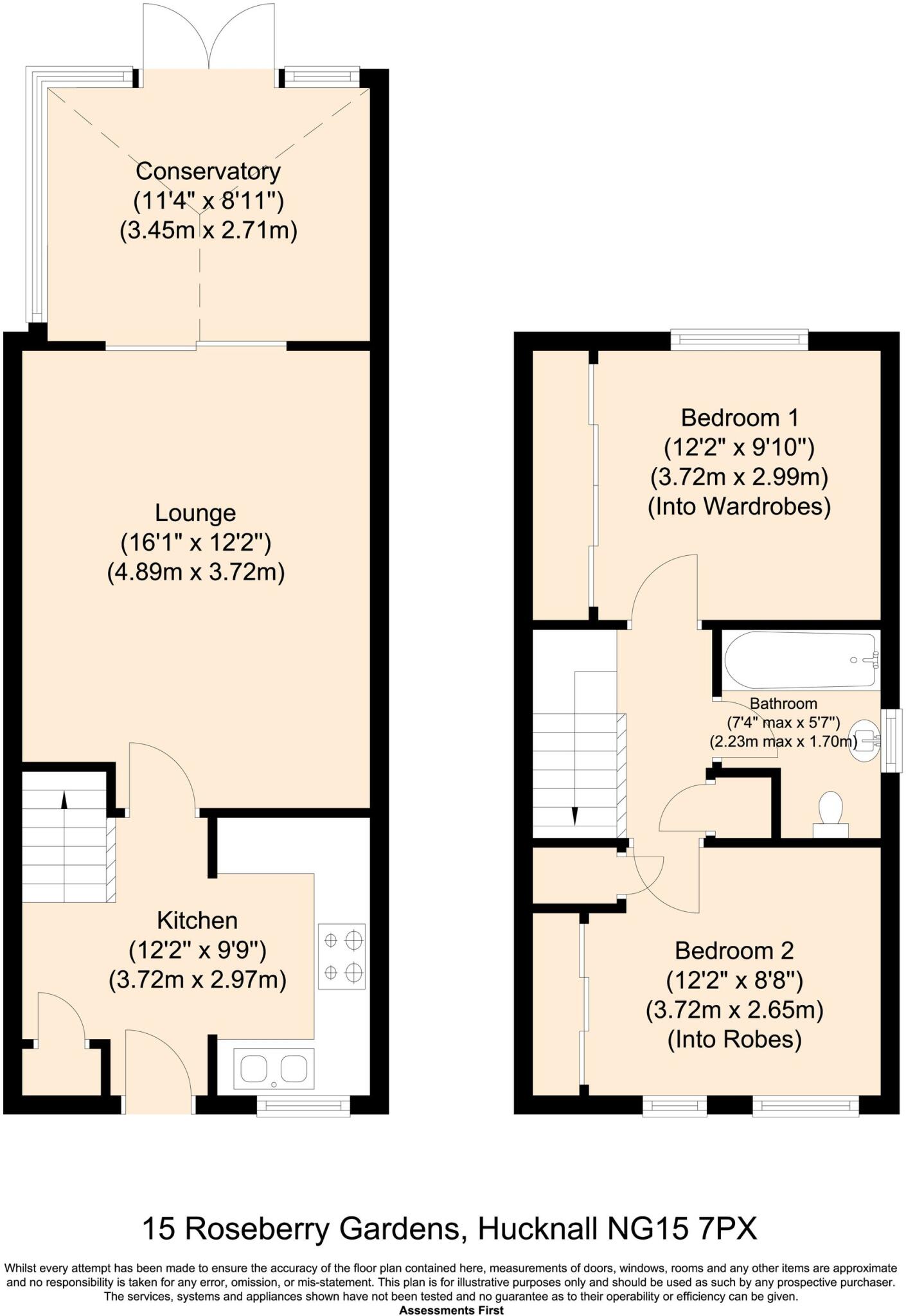 Roseberry Gardens, Hucknall, NG15 floorplan