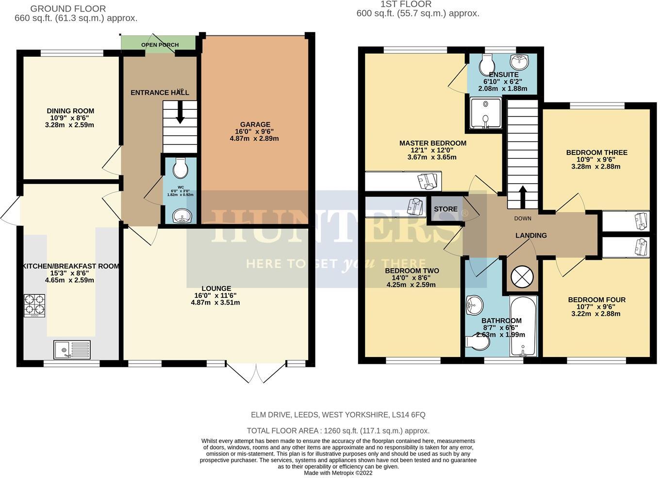 Elm Drive, Leeds, West Yorkshire floorplan