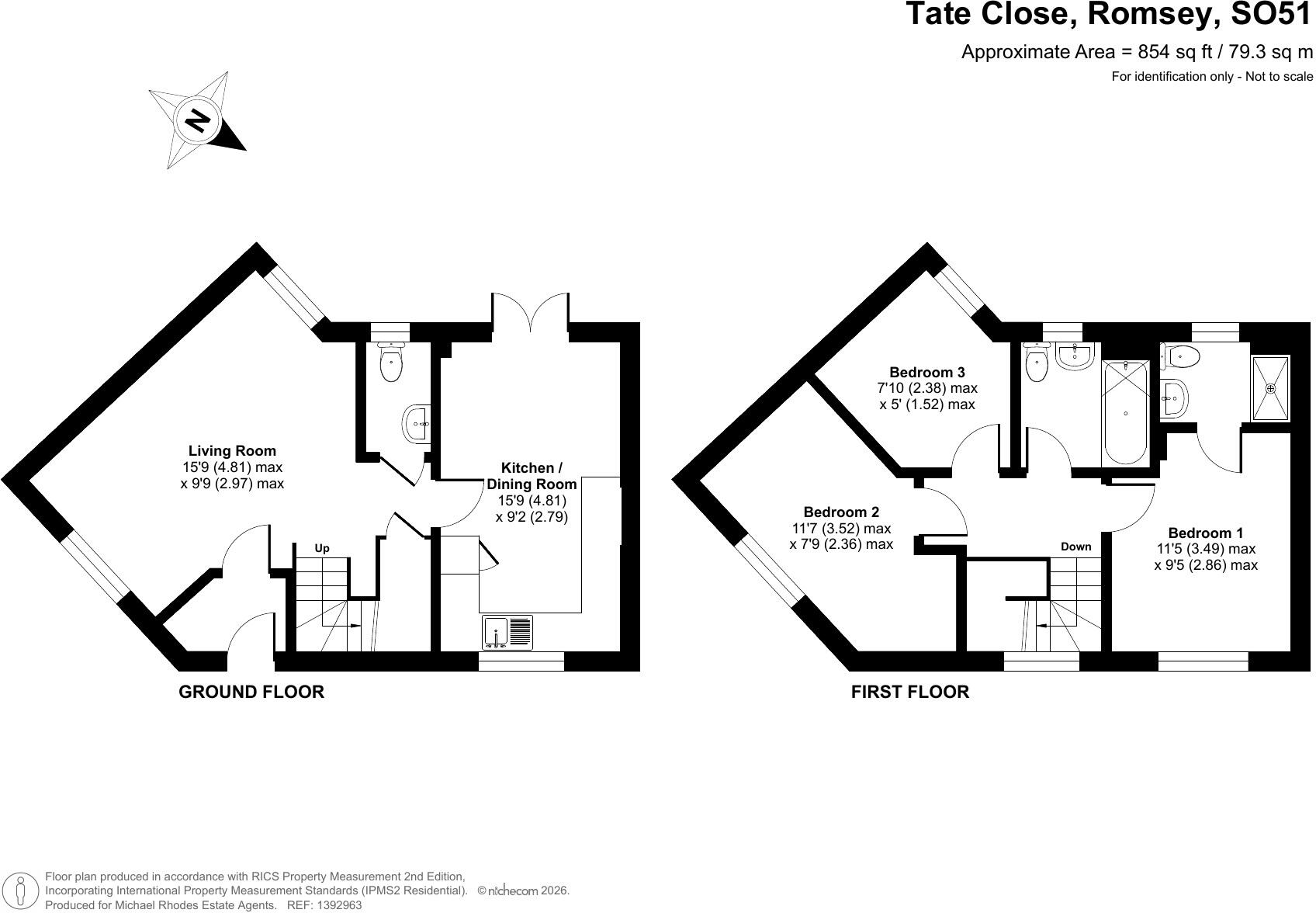 Tate Close, Romsey, Hampshire floorplan