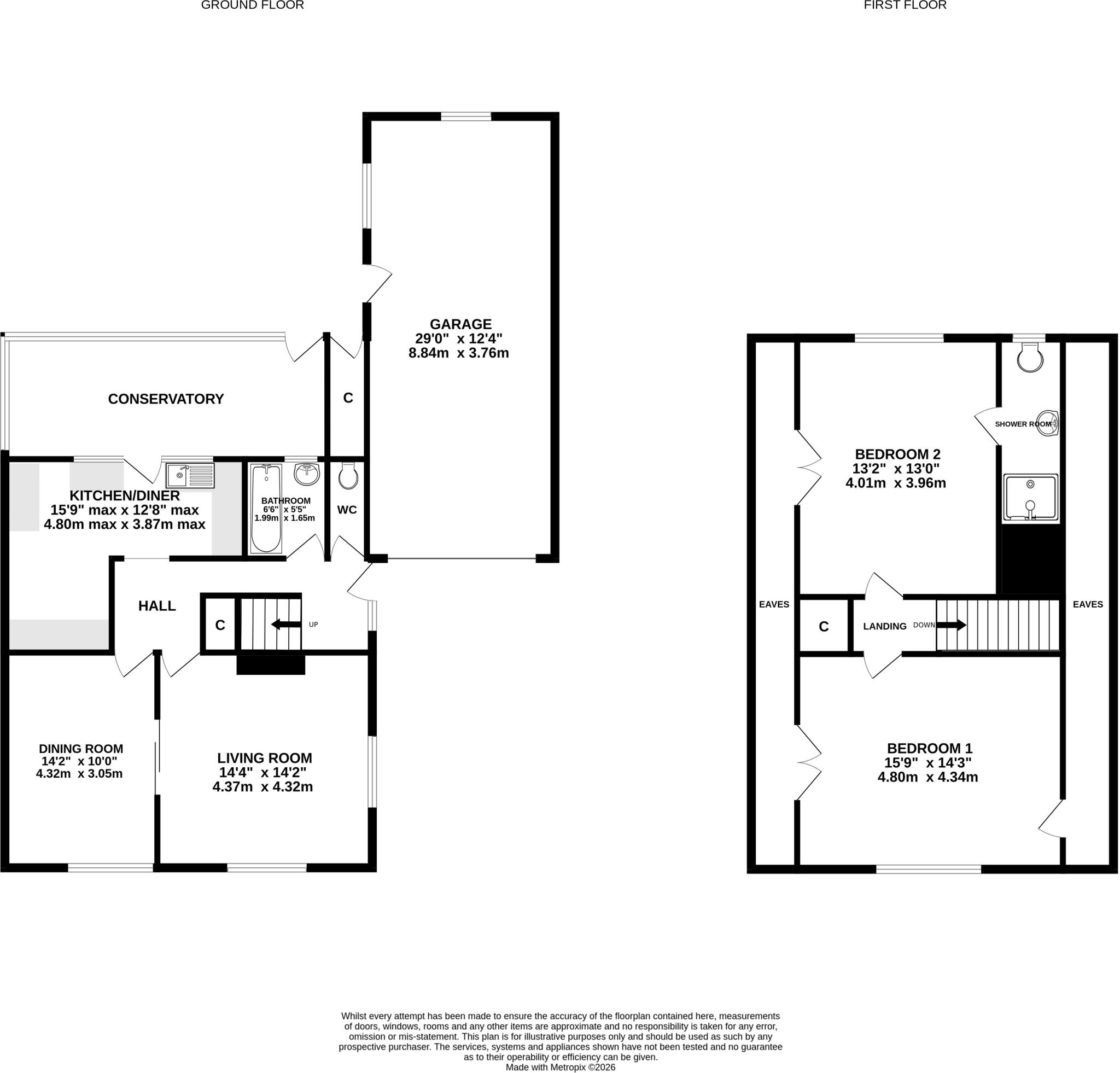 Spring Gardens, Wiveliscombe, Taunton, Somerset, TA4 floorplan