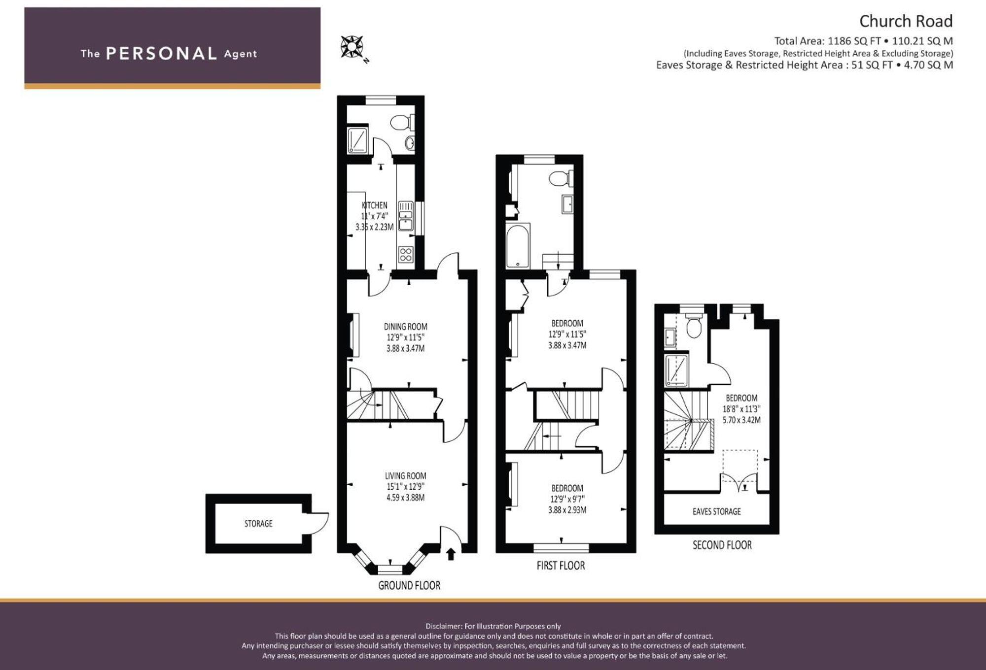 Church Road, Epsom, KT17 floorplan