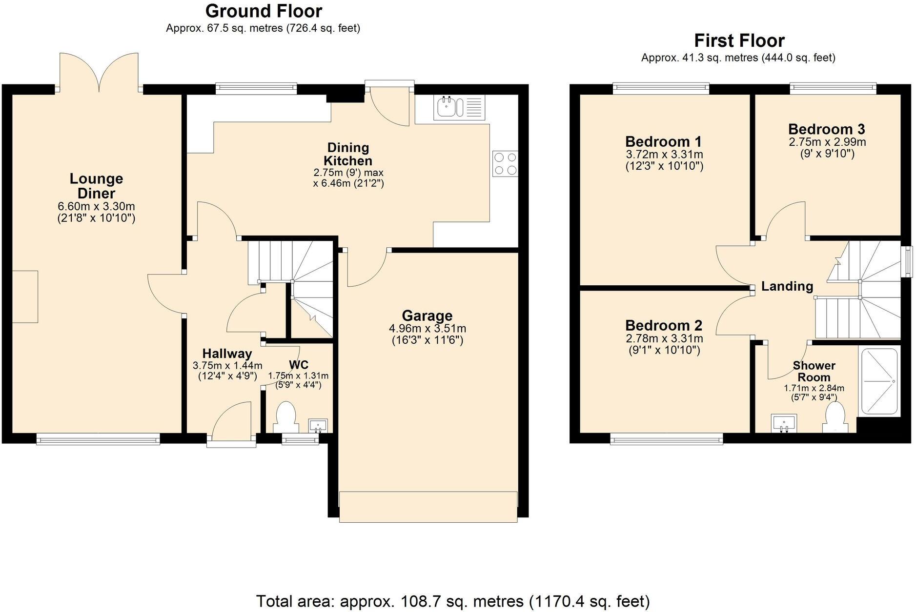 Bagley Close, Loughborough, LE11 floorplan