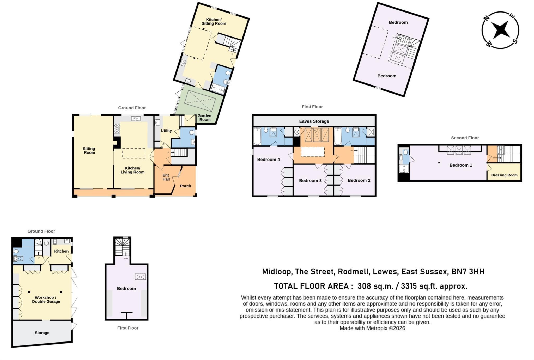 The Street, Rodmell floorplan