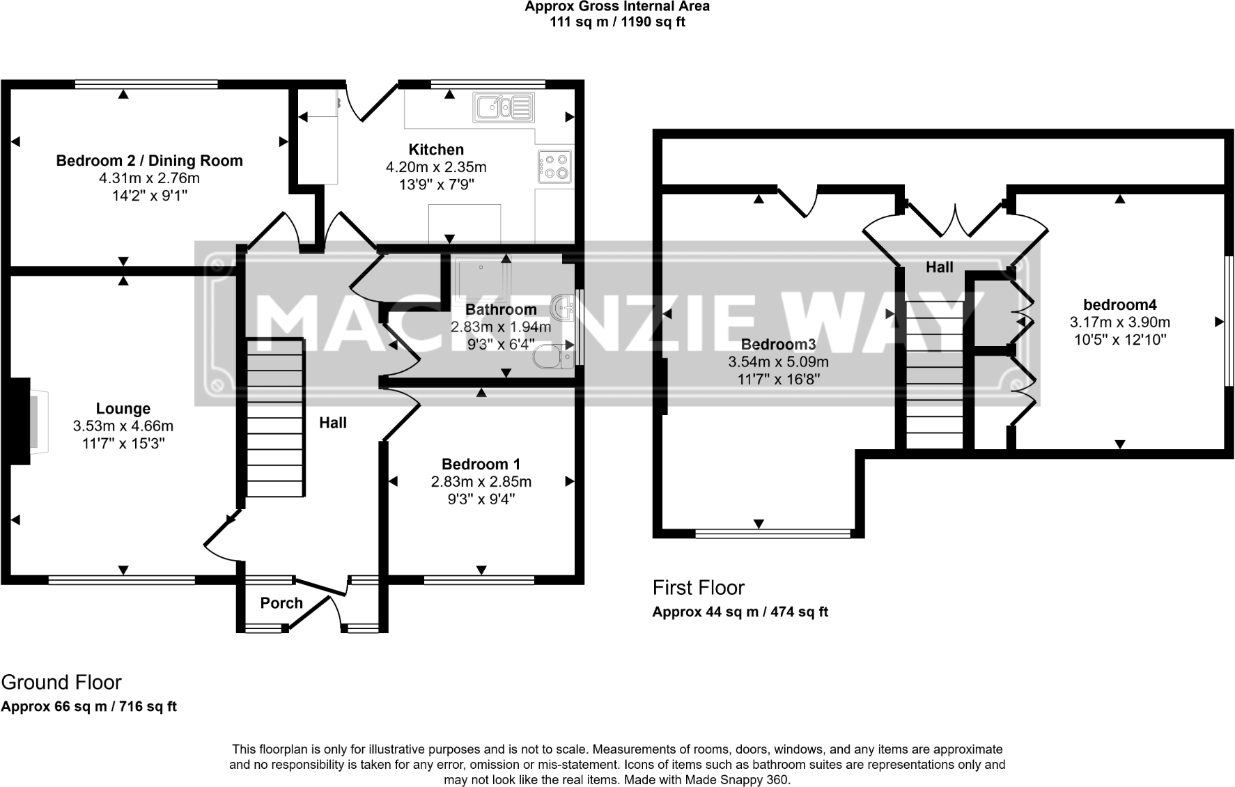 Underwood, Kilwinning, Ayrshire, KA13 floorplan