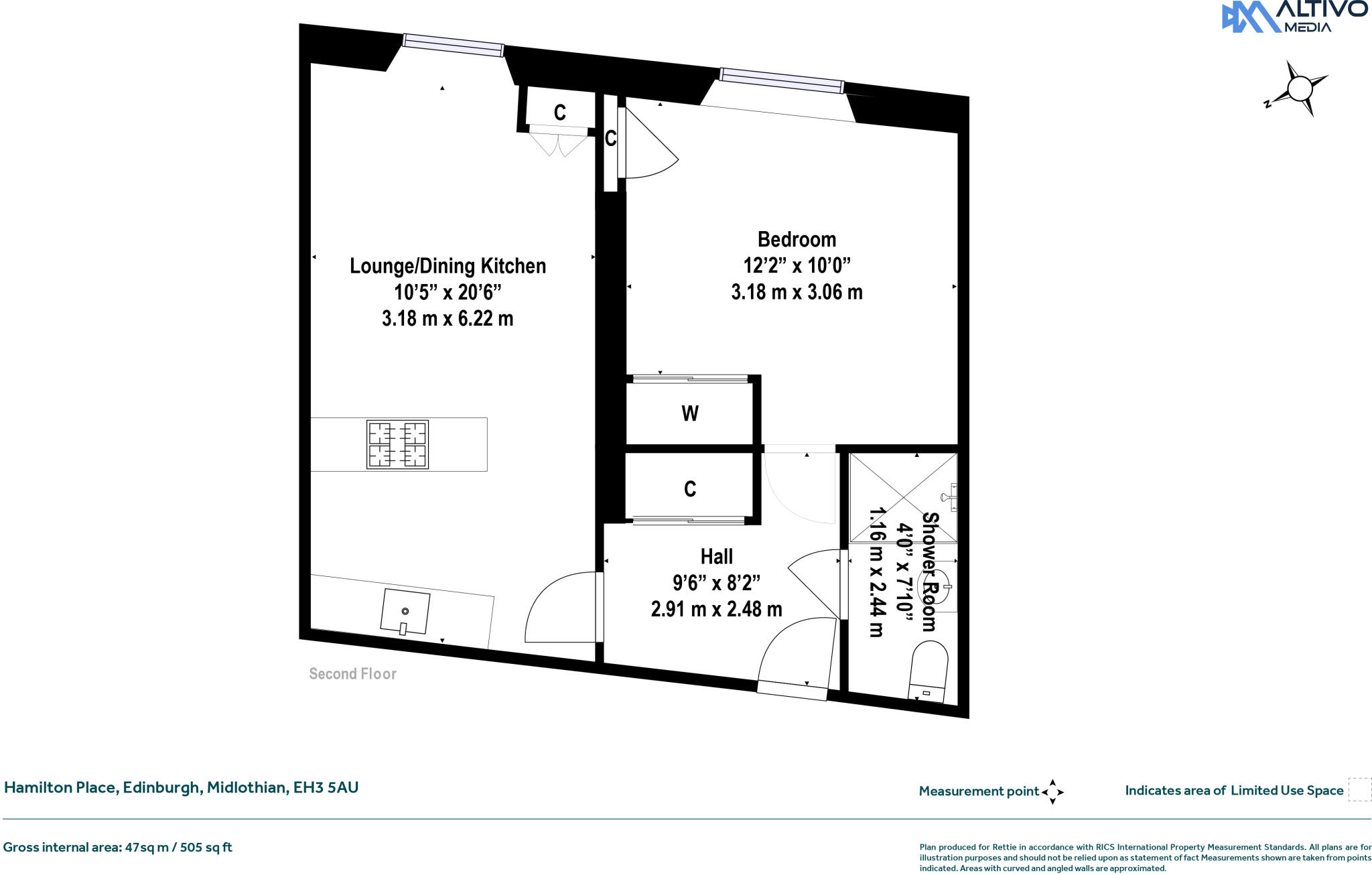 Hamilton Place, Edinburgh, Midlothian floorplan