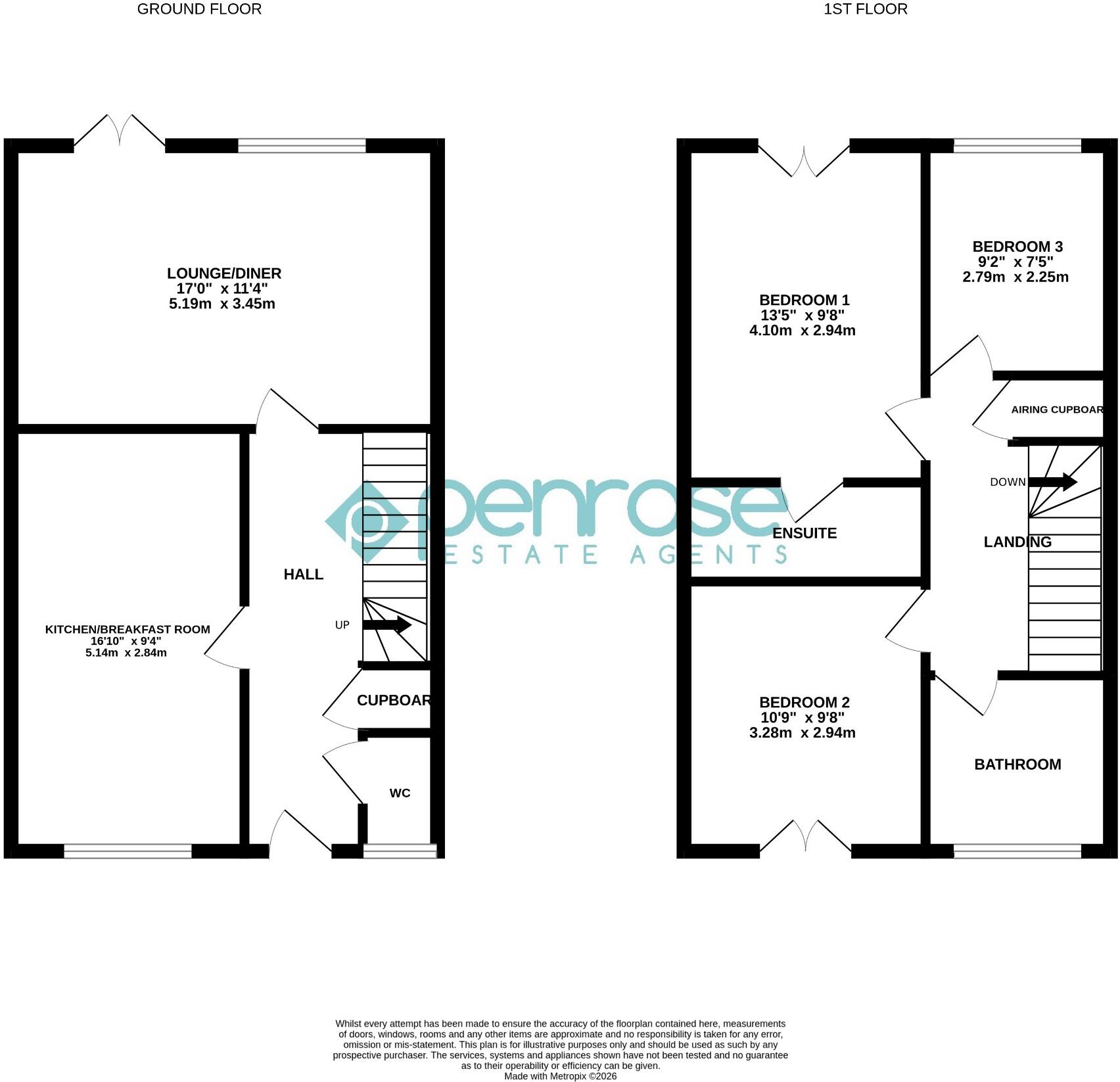 Primrose Close, Luton, Bedfordshire, LU3 1EY floorplan
